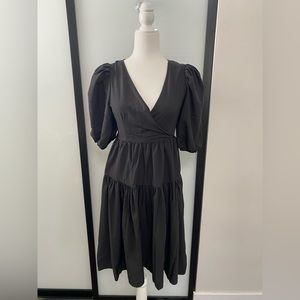 ASOS Black Wrap Dress NWT